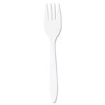 Empress Medium Weight Fork, White, 1000ct