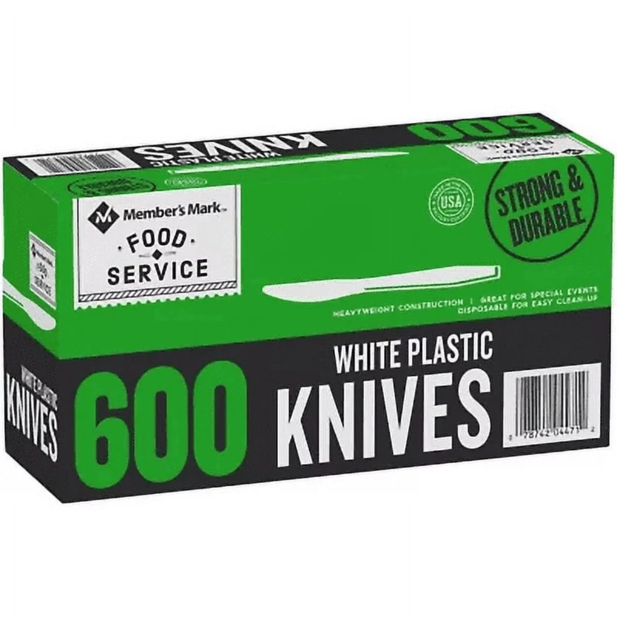 Member's Mark White Plastic Knives, Heavyweight, 600 ct. - Image 1