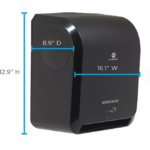 Marathon Automated Hardwound Paper Towel Dispenser, Black - Image 2