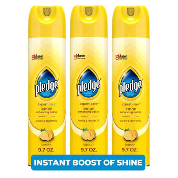 Pledge Furniture Enhancing Polish Spray, Lemon (9.7 oz., 3 pk.)