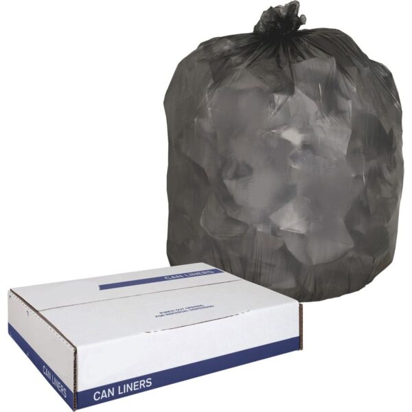 38" x 60" (55-60 Gal) Light Duty Trash Liner, Black