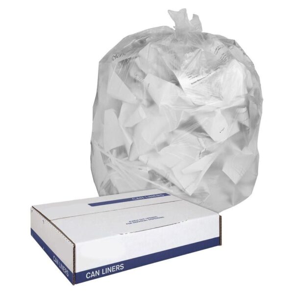 38" x 60" (55-60 Gal) Light Duty Trash Liner, Clear