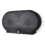 Twin Jumbo Jr. Bath Tissue Dispenser, Black/Smoke