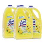 LYSOL Brand Clean and Fresh Multi-Surface Disinfectant Cleaner, Sparkling Lemon and Sunflower Essence, 144 oz Bottle, 4/Carton