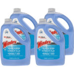 Windex Glass Cleaner with Ammonia-D, 1 gal Bottle, 4/Carton