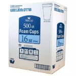 WinCup Foam Drink Cups, White, 16 oz, 500ct.
