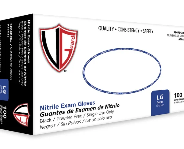 VGuard® A16A3 Black Nitrile Exam Glove