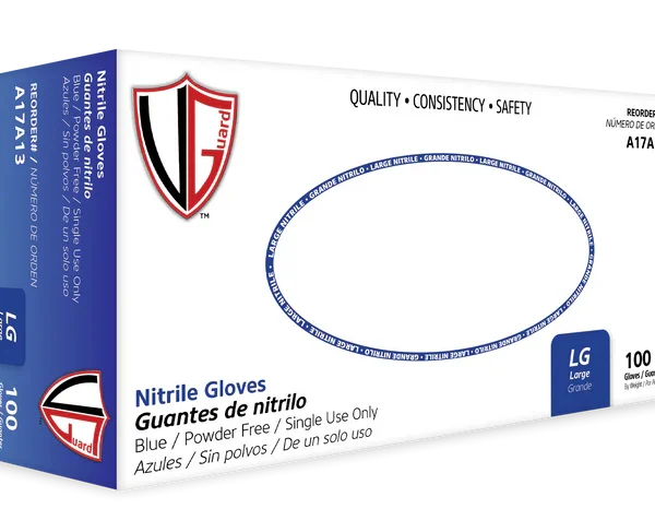 A17A13 Blue Nitrile Gloves