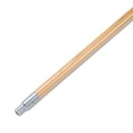 Metal Tip Threaded Hardwood Broom Handle