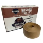 Wolverine 3.0 Reinforced Water Activated Gum Tape - 3" x 500' - 6/cs