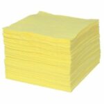 Yellow HazMat Absorbent Pads, 15″ x 18″, Heavy Weight