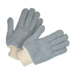 Gray Terry Cloth Gloves, Loop Out