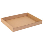 15 x 12 x 1 3/4" Kraft Corrugated Trays