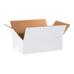 18 x 12 x 6" White Corrugated Boxes
