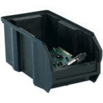 10 7/8 x 5 1/2 x 5" Black Conductive Bin Boxes