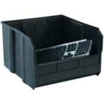 18 x 16 1/2 x 11" Black Conductive Bin Boxes