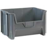 19 7/8 x 15 1/4 x 12 7/16" Gray Giant Stackable Bins