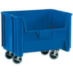 19 7/8 x 15 1/4 x 12 7/16" Blue Mobile Giant Stackable Bins