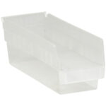 11 5/8 x 4 1/8 x 4" Clear Plastic Shelf Bin Boxes