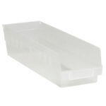 17 7/8 x 4 1/8 x 4" Clear Plastic Shelf Bin Boxes