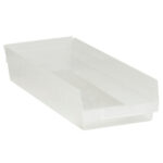 23 5/8 x 8 3/8 x 4" Clear Plastic Shelf Bin Boxes