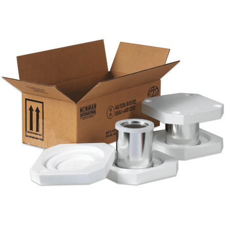 10 1/4 x 5 1/8 x 6 3/16" 2 - 1 Quart Foam Haz Mat Shipper Kit