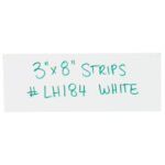 3 x 8" White Warehouse Labels - Magnetic Strips