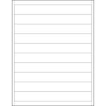 1 x 8" Plastic Label Holder Insert Cards