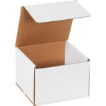 7 x 7 x 5" White Corrugated Mailers