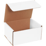 8 x 6 x 4" White Corrugated Mailers
