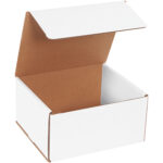 8 x 7 x 4" White Corrugated Mailers
