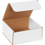 9 x 9 x 4" White Corrugated Mailers