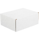 11 1/8 x 8 3/4 x 4" White Deluxe Literature Mailers