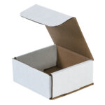 4 3/8 x 4 3/8 x 2" White Corrugated Mailers