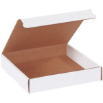 7 3/8 x 7 3/8 x 1 3/8" White Literature Mailers