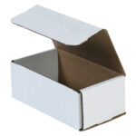 6 1/2 x 3 5/8 x 2 1/2" White Corrugated Mailers