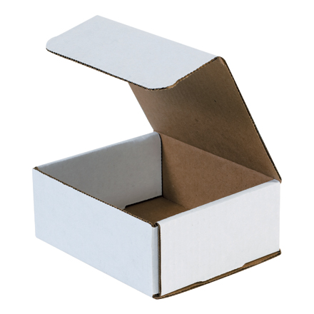 MRX6XL.jpg 6 3/16 x 5 3/8 x 2 1/2" White Corrugated Mailers - Image 1