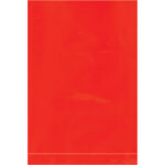 4 x 6" - 2 Mil Red Flat Poly Bags (100 Pack)