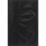 6 x 9" - 2 Mil Black Flat Poly Bags (100 Pack)