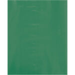 8 x 10" - 2 Mil Green Flat Poly Bags (100 Pack)