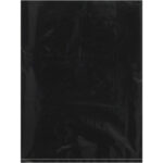 9 x 12" - 2 Mil Black Flat Poly Bags (100 Pack)