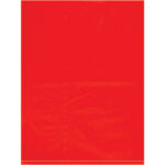 9 x 12" - 2 Mil Red Flat Poly Bags (100 Pack)