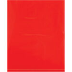 12 x 15" - 2 Mil Red Flat Poly Bags (100 Pack)