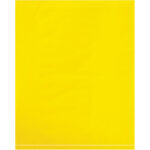 12 x 15" - 2 Mil Yellow Flat Poly Bags (100 Pack)
