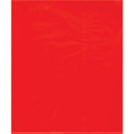 15 x 18" - 2 Mil Red Flat Poly Bags (100 Pack)