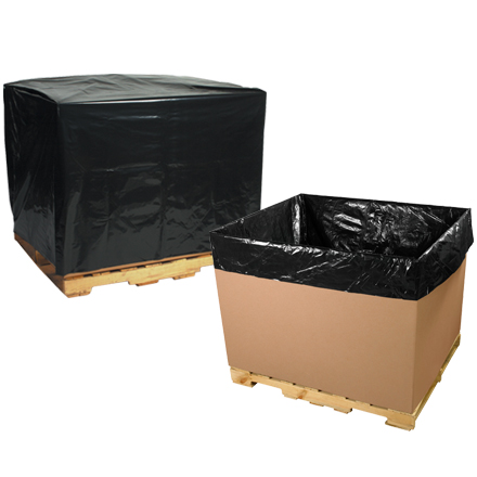48 x 42 x 66" - 3 Mil Black Pallet Covers