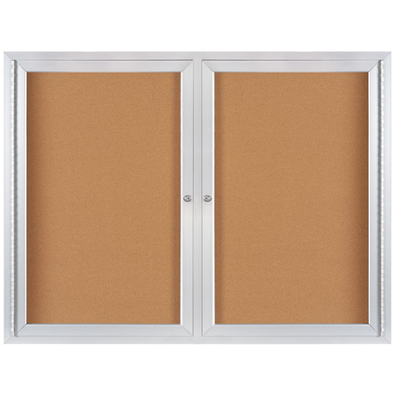 4 x 3' Enclosed Cork Board with Aluminum Frame
