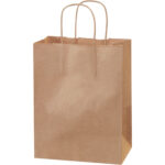8 x 4 1/2 x 10 1/4" Kraft Paper Shopping Bags