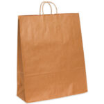 16 x 6 x 19 1/4" Kraft Paper Shopping Bags