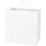 13 x 7 x 13" White Shopping Bags